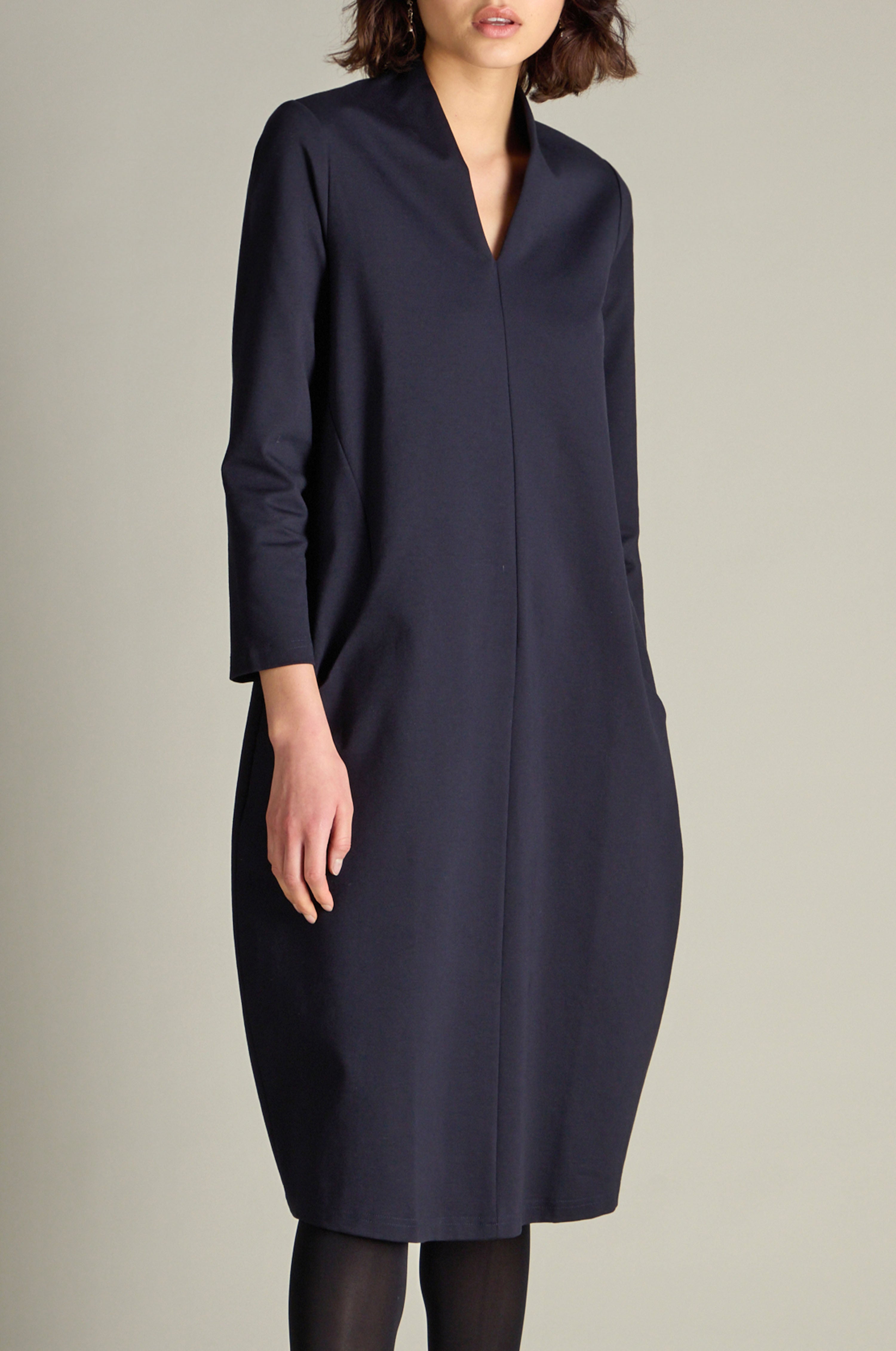 Wave Jersey Dress - Black