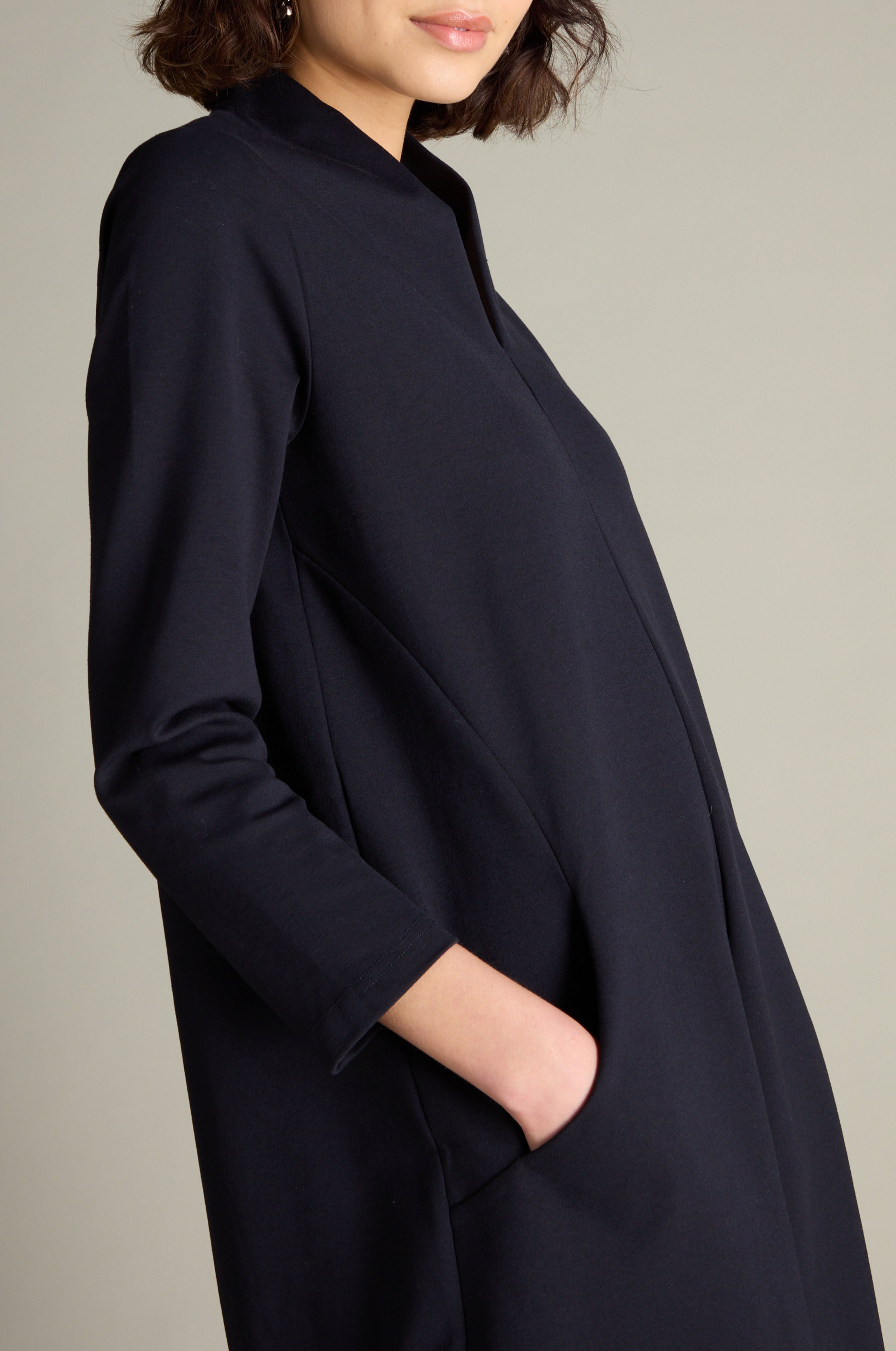Wave Jersey Dress - Black