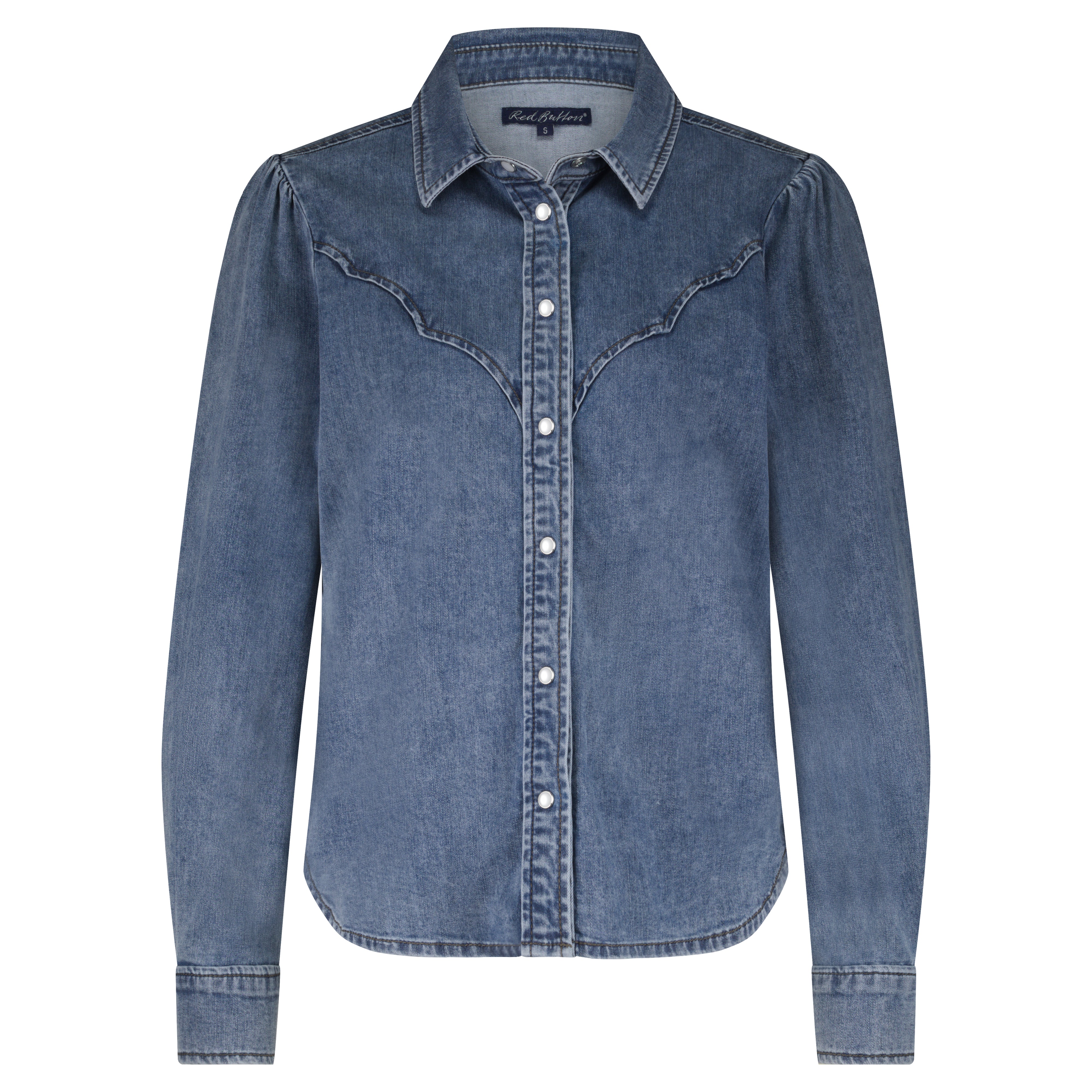 Victoria Denim Shirt - Mid Stone