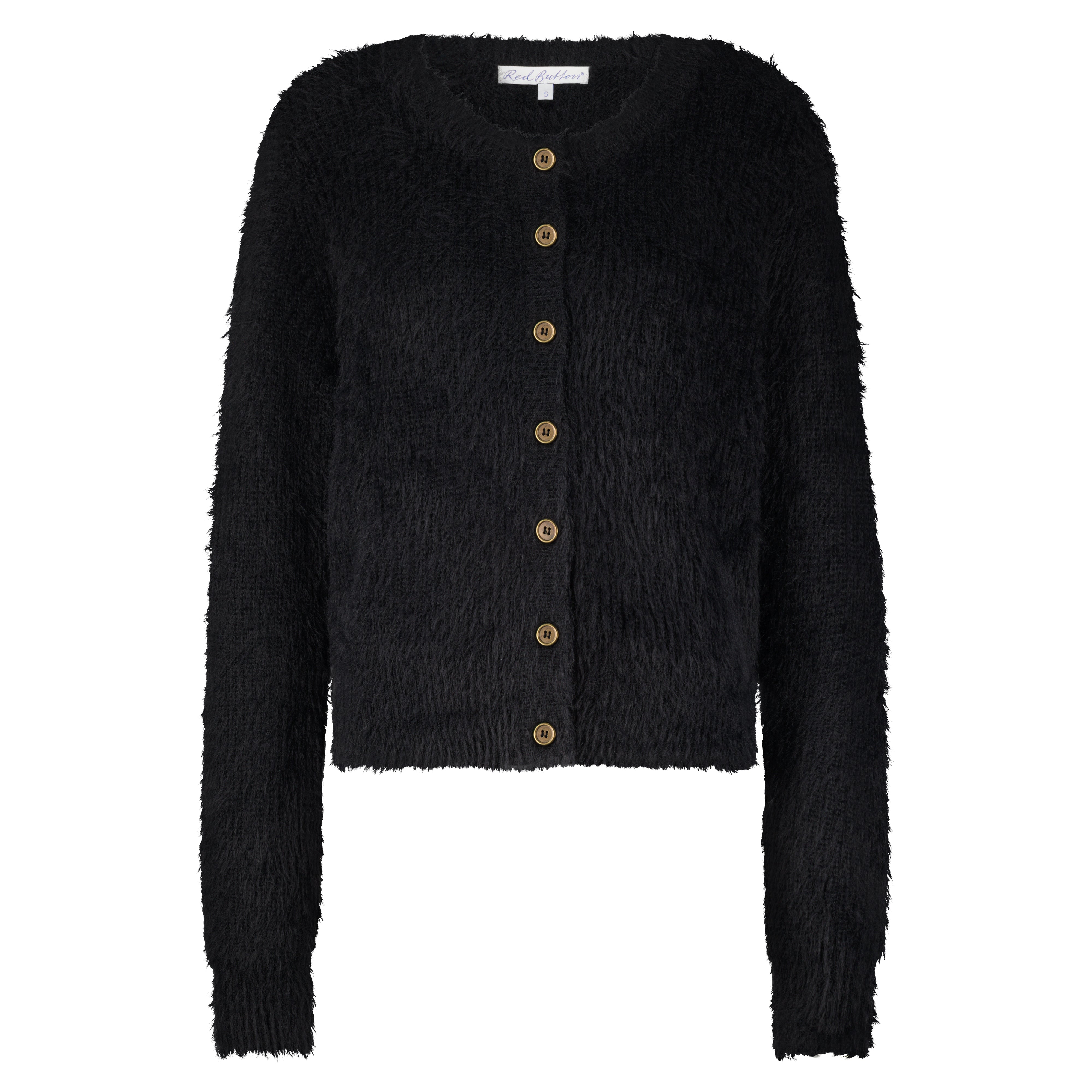 Fuzzy Cardigan - Black