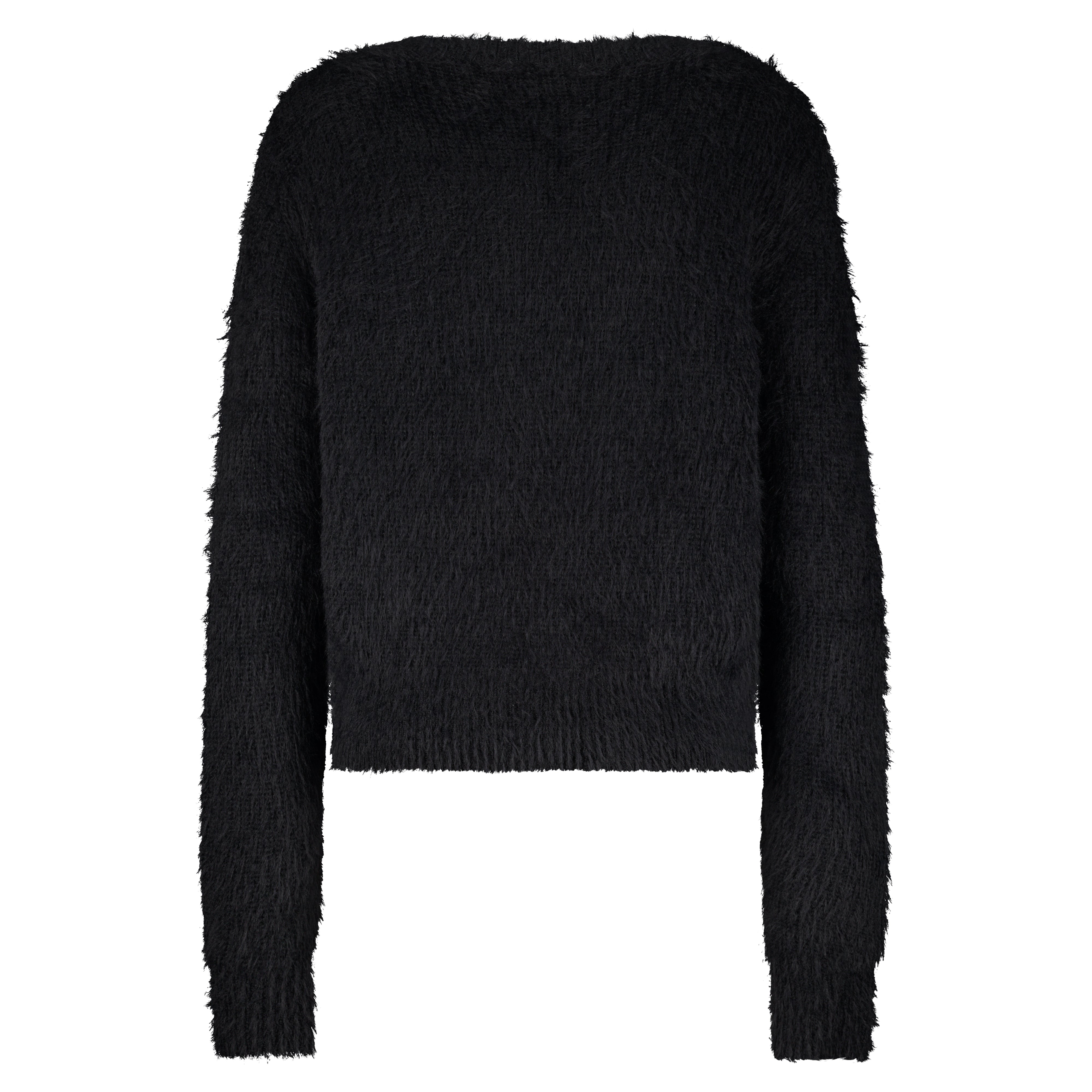 Fuzzy Cardigan - Black