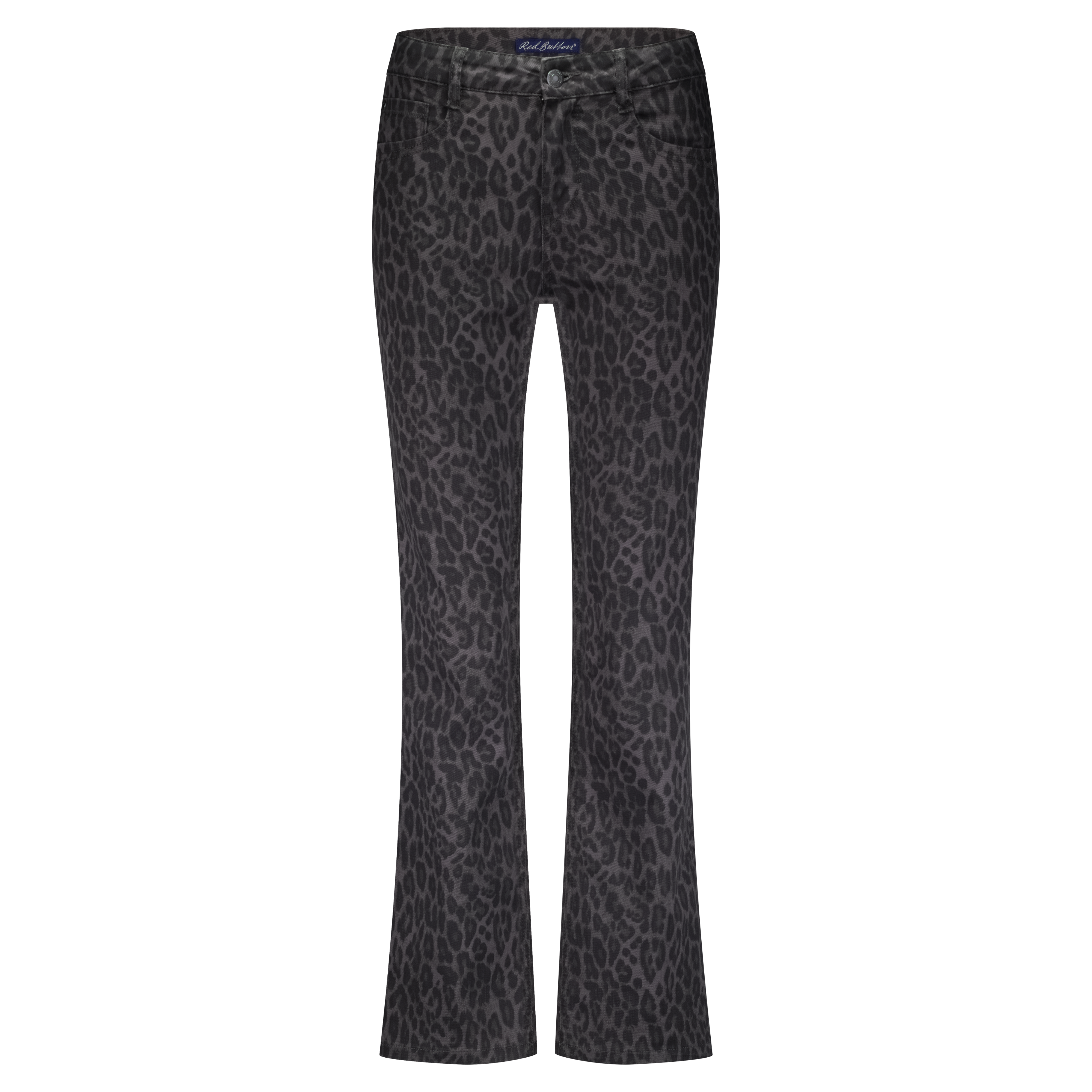 Kim Animal Print Jeans - Grey Mix