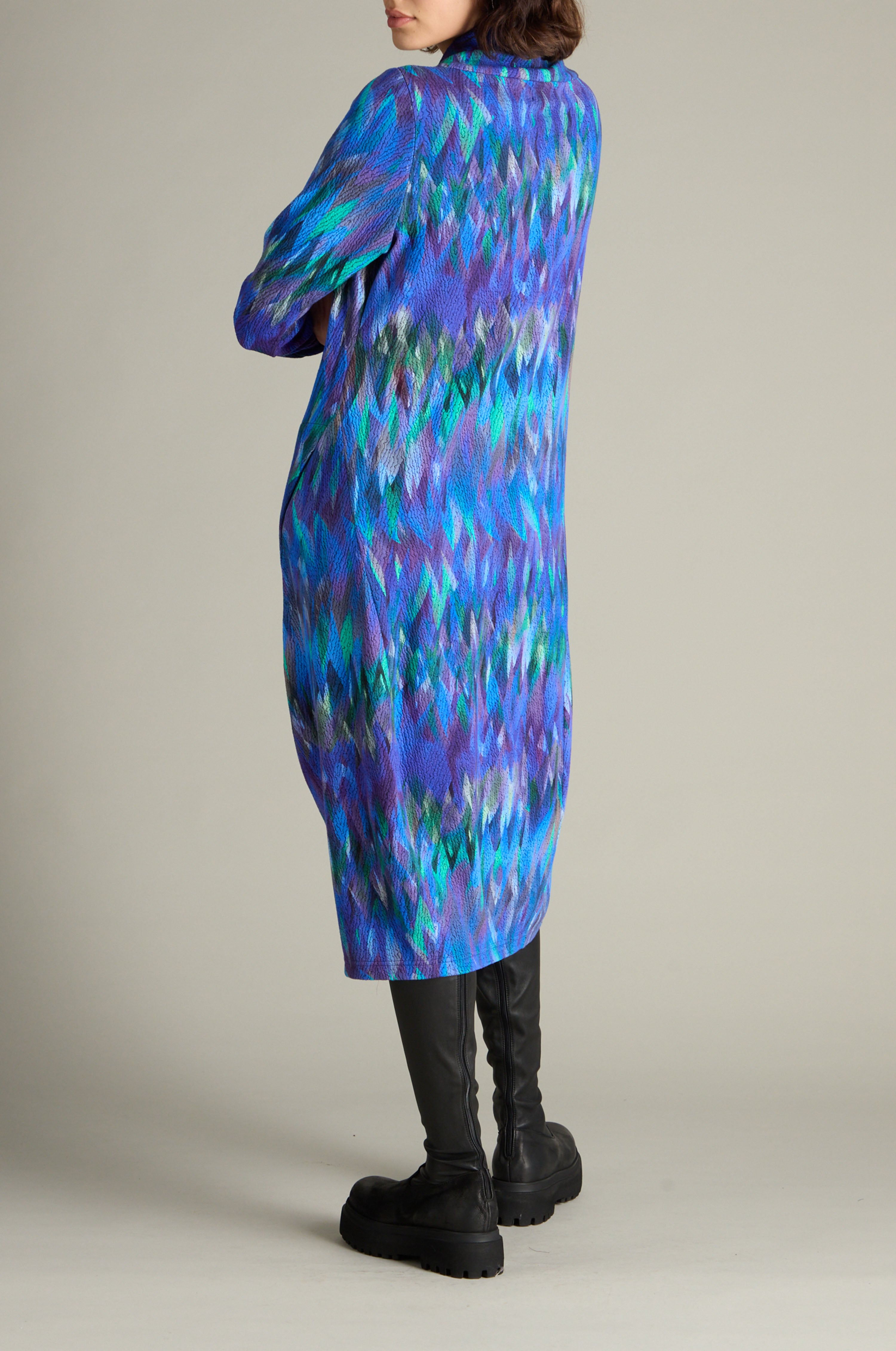 Feather Jersey Dress - Multi