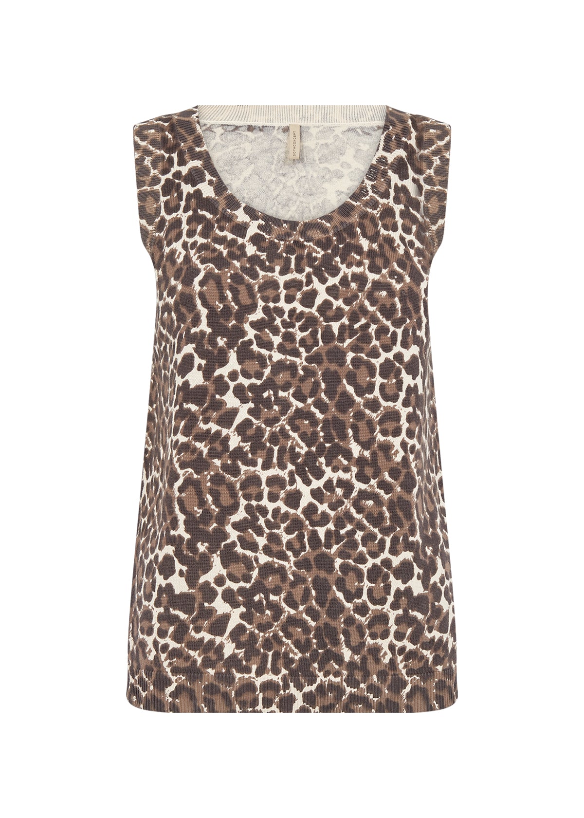 Sati Animal Print Knit Top | Chocolate Mix