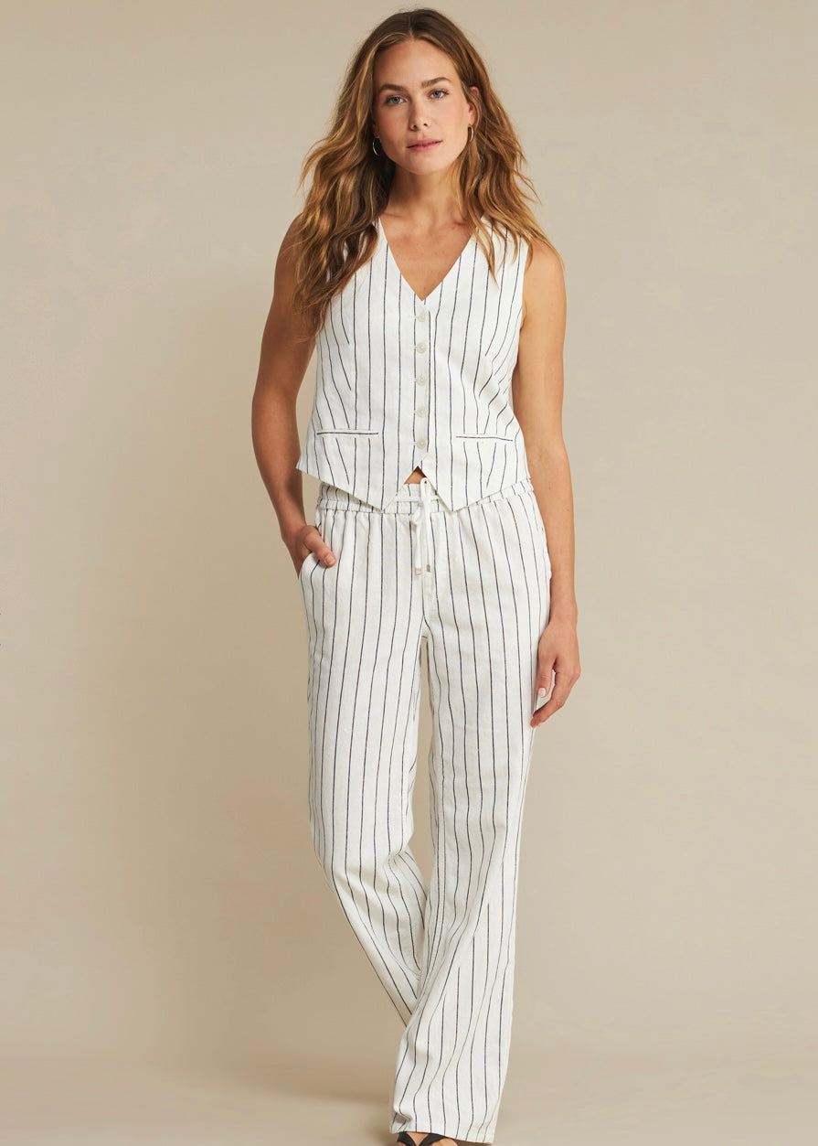 Colette Pinstripe Trouser - Navy