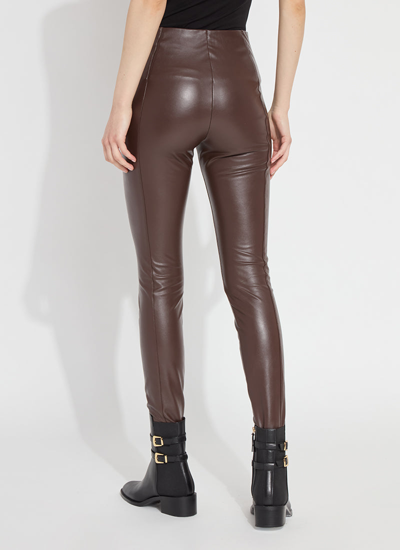 Faux Leather Leggings - Dark Mocha