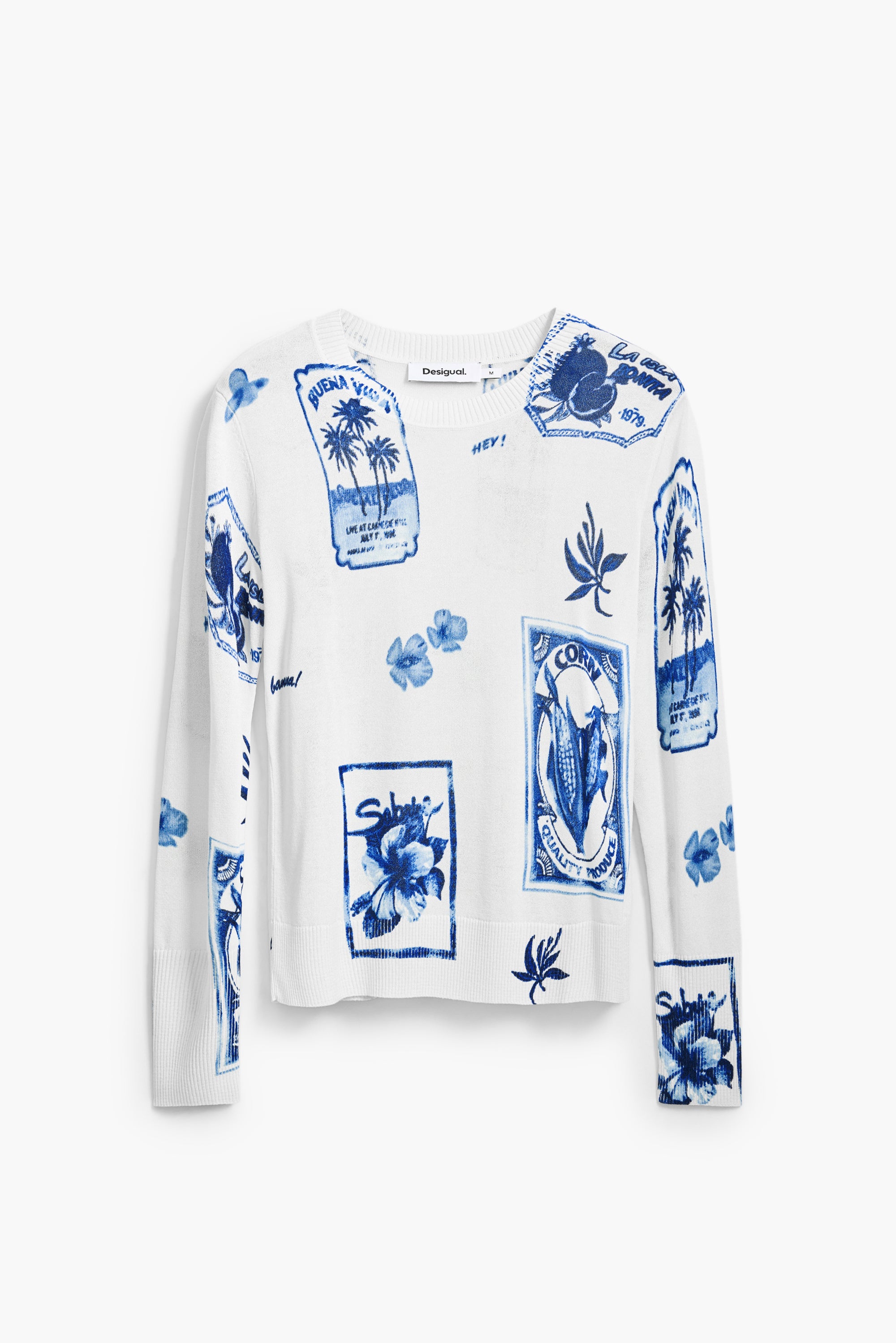 Motif Jumper - White/Blue