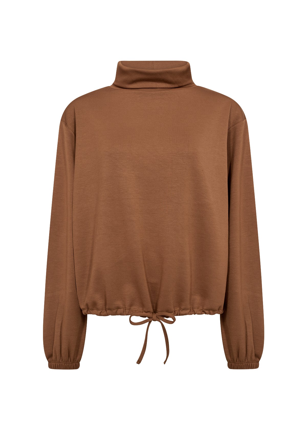 Relaxed Banu Roll Neck Top - Toffee
