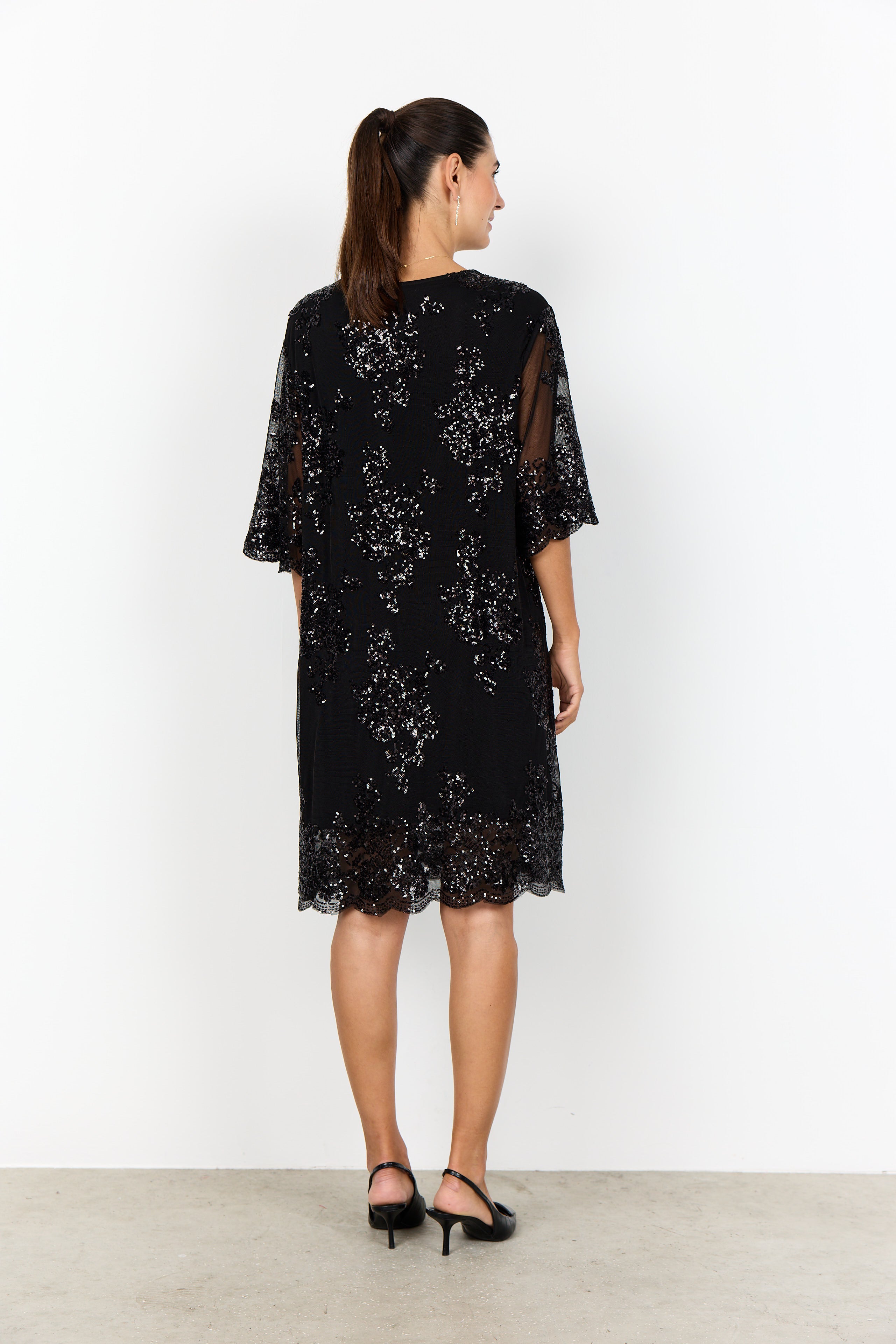 Aube Sequin Dress - Black