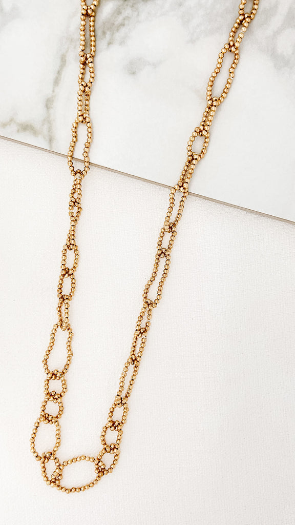 Long Chain Necklace in Gold