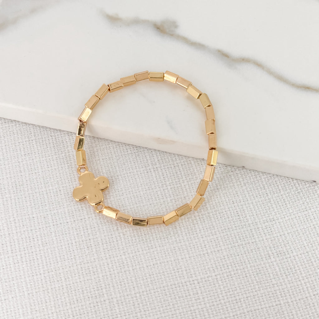 Chain Clover Bracelet in Gold