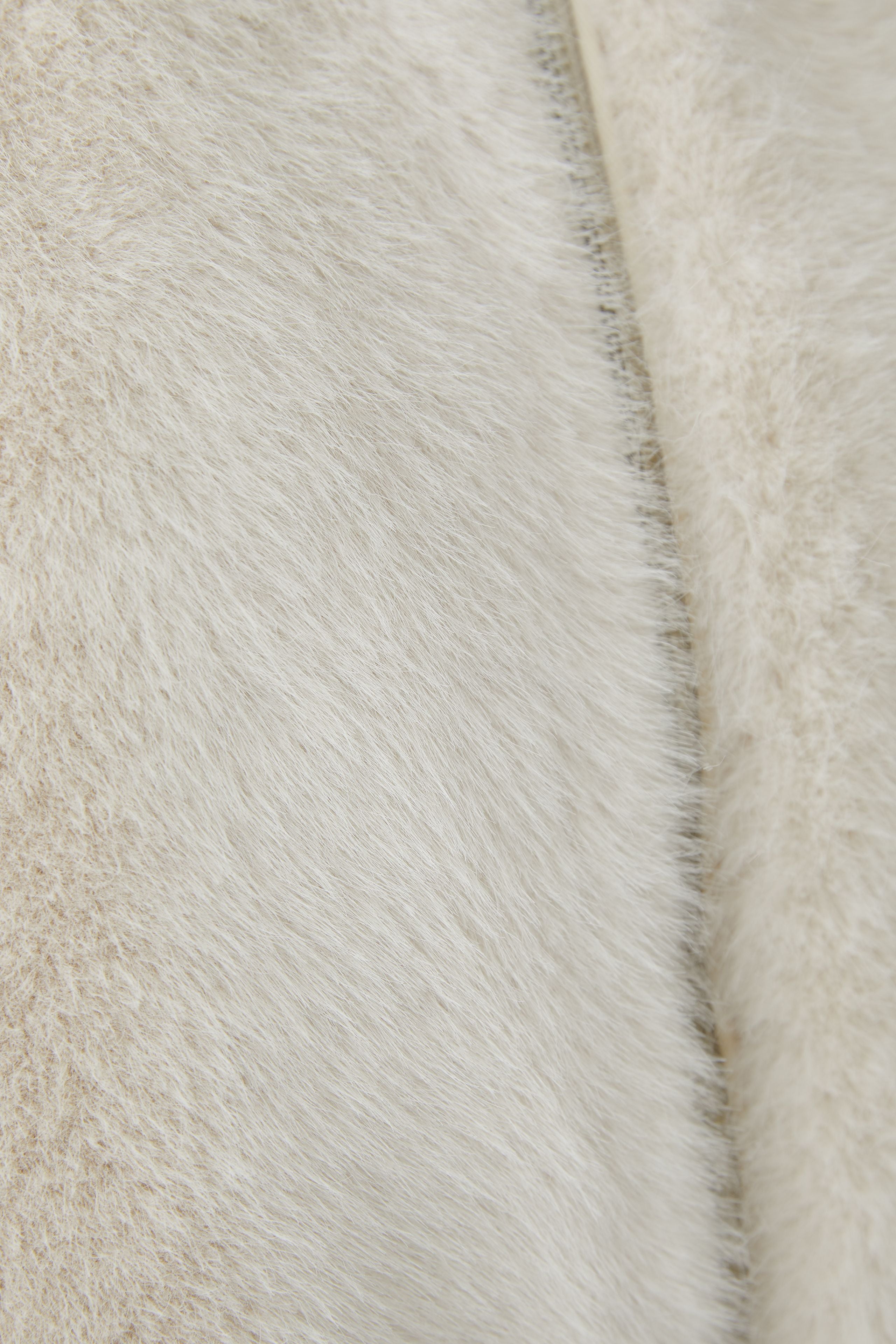 Faux Fur Waistcoat - Ecru