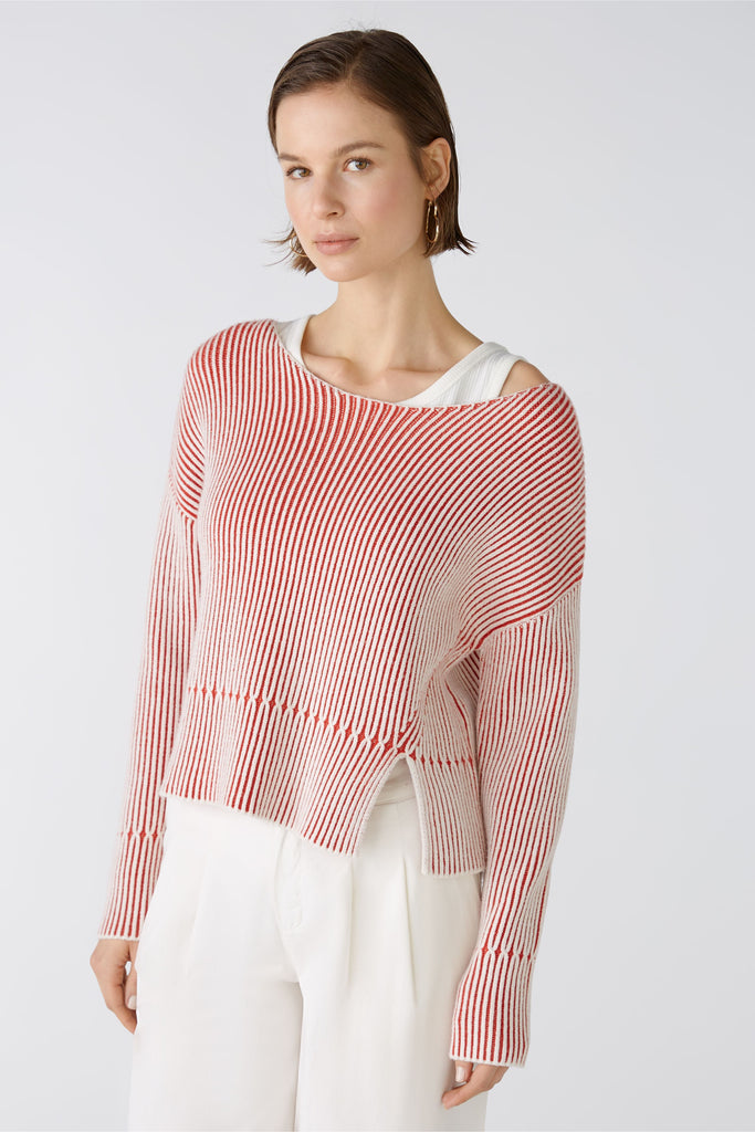 Ribbed Jumper in Red