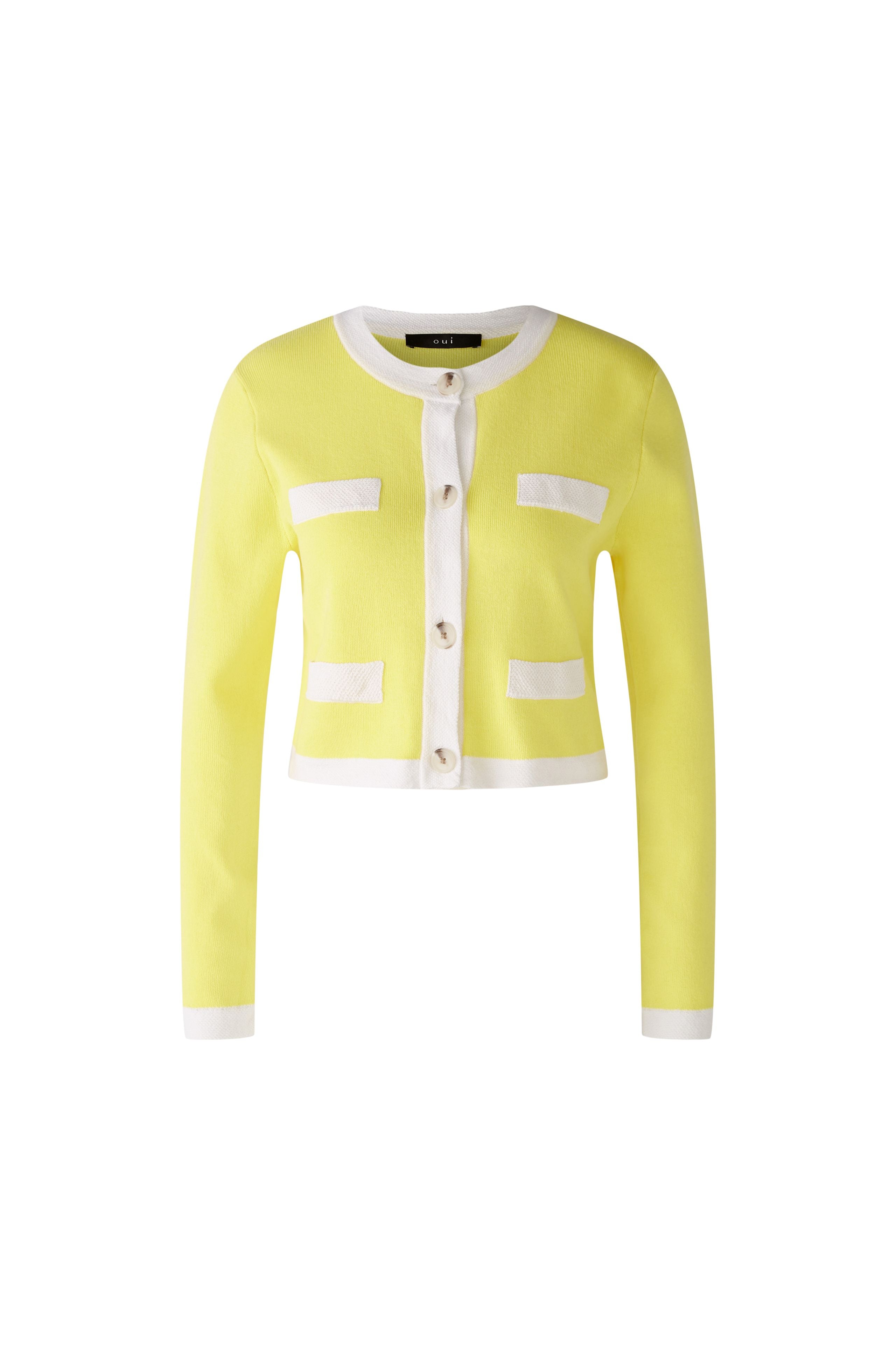 Pocket Style Cardigan in Yellow