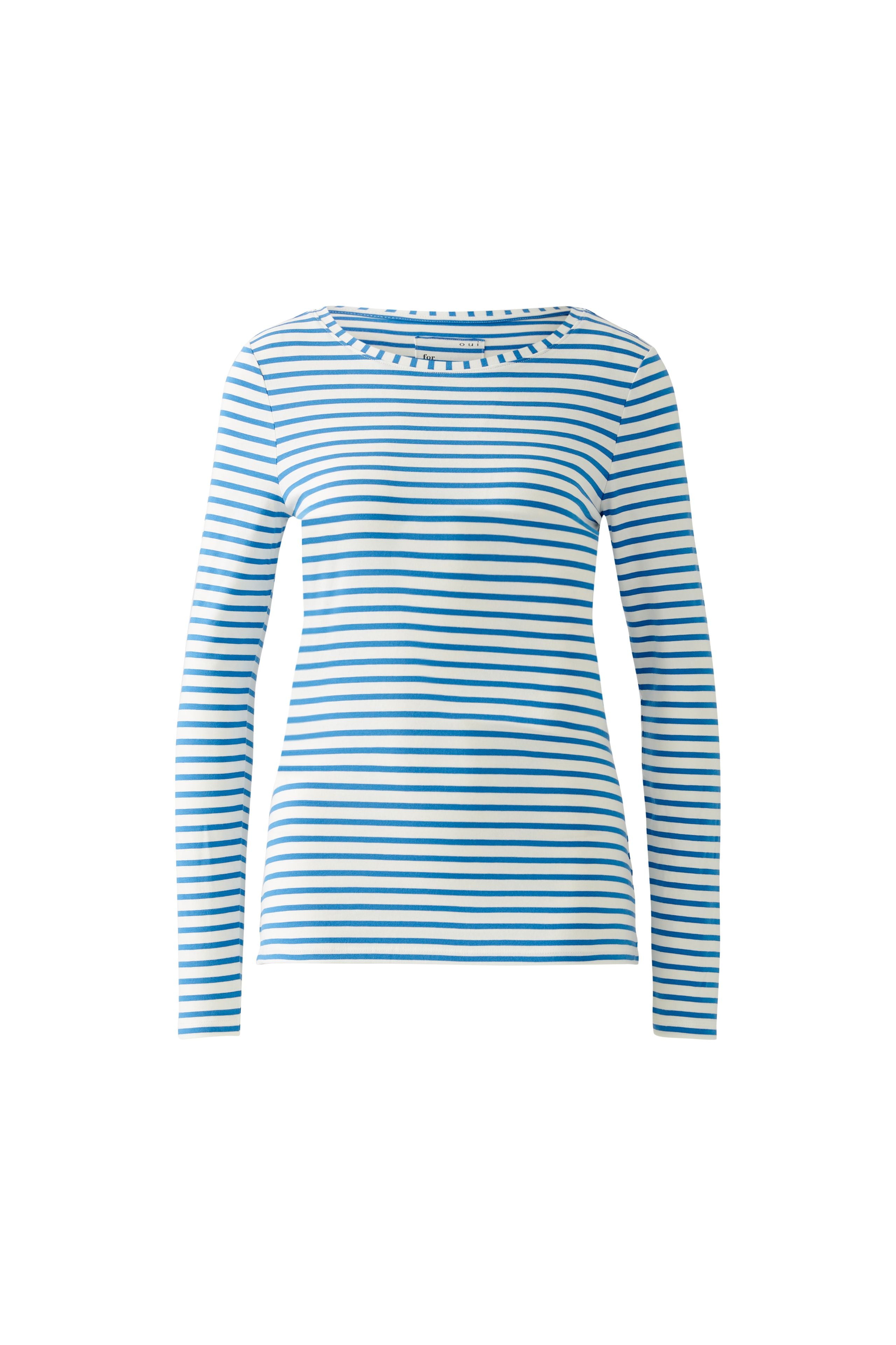 Striped Long Sleeve Top - Blue/OffWhite