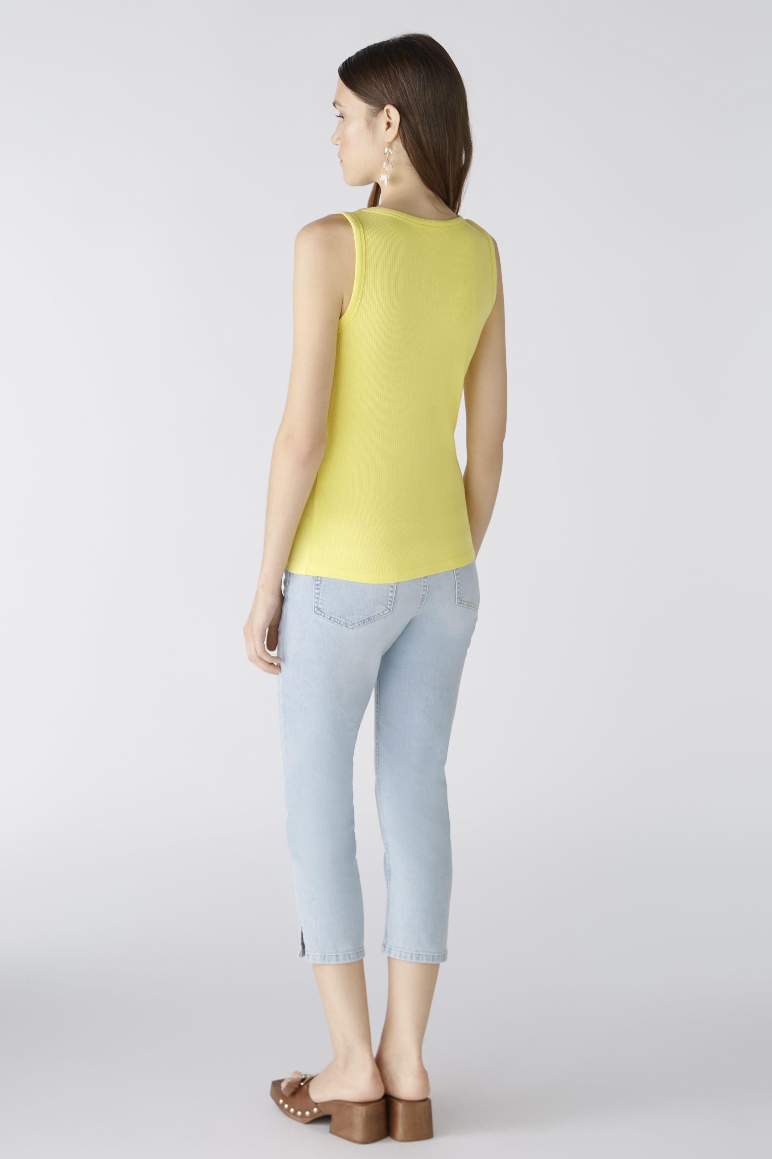 Ribbed Vest in Yellow