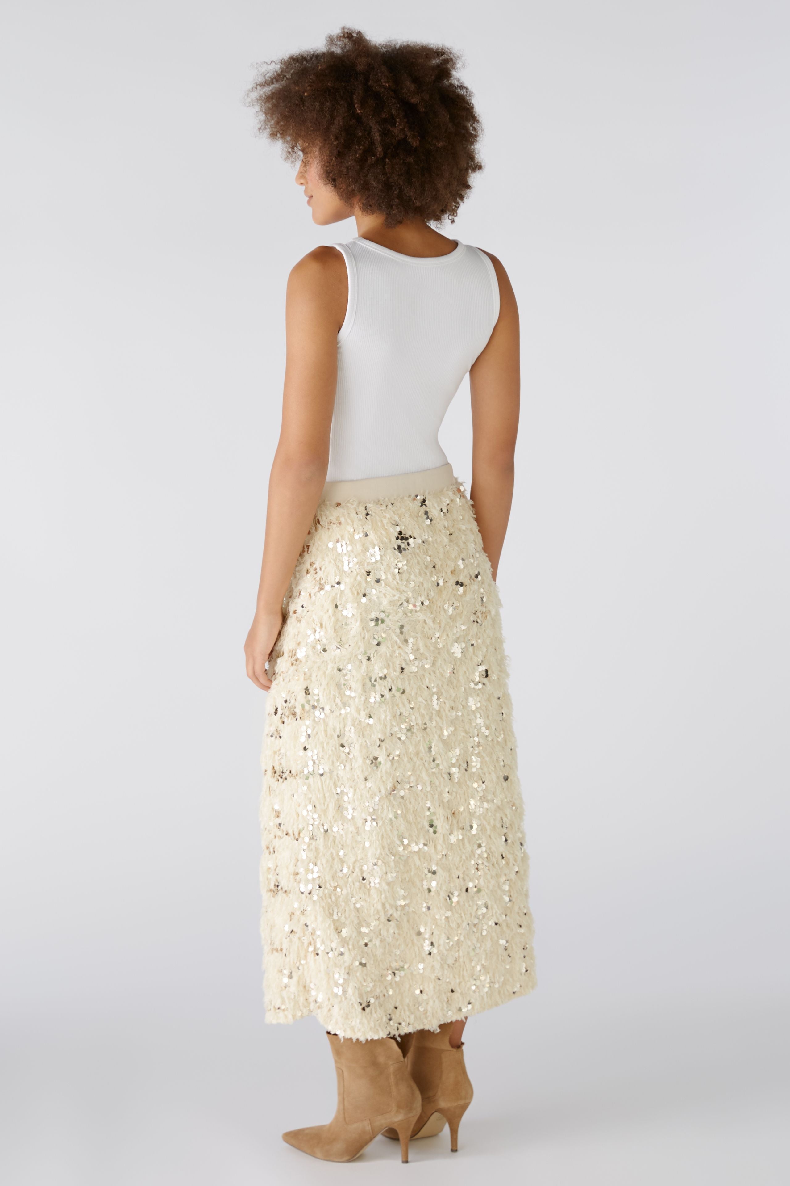 Sequin Skirt - Cream