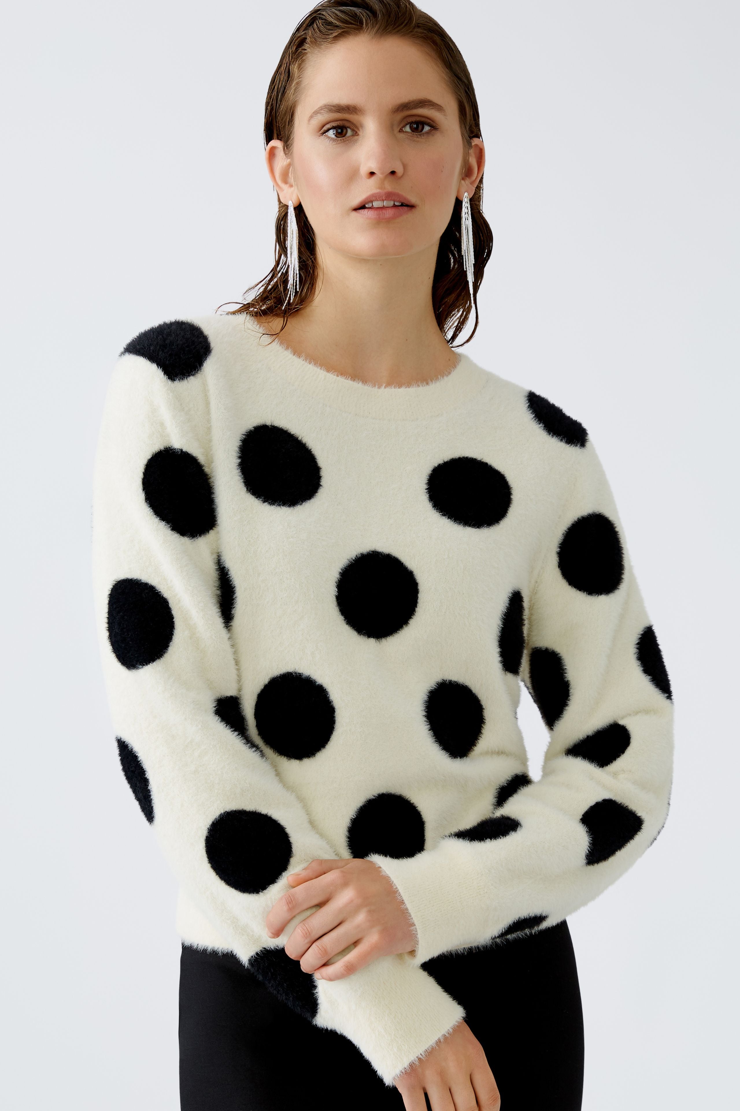 Polka Dot Jumper - Off White/Black