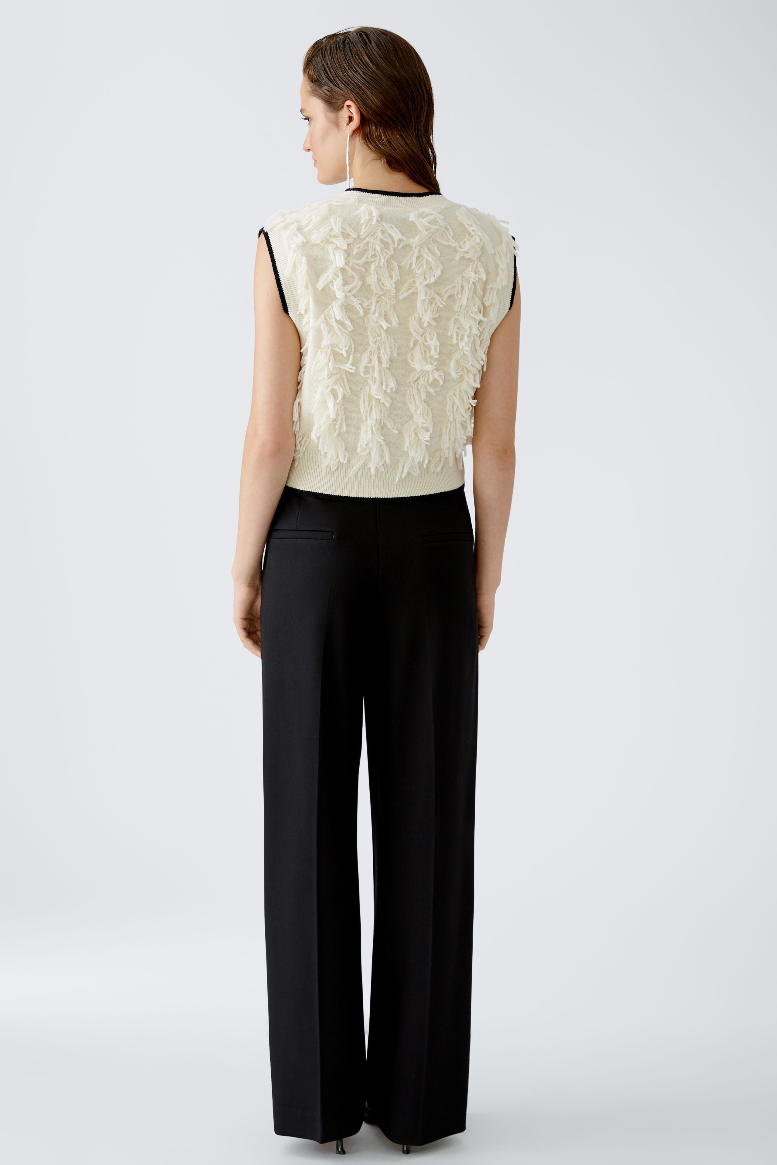 Knited Waistcoat - Off White/Black