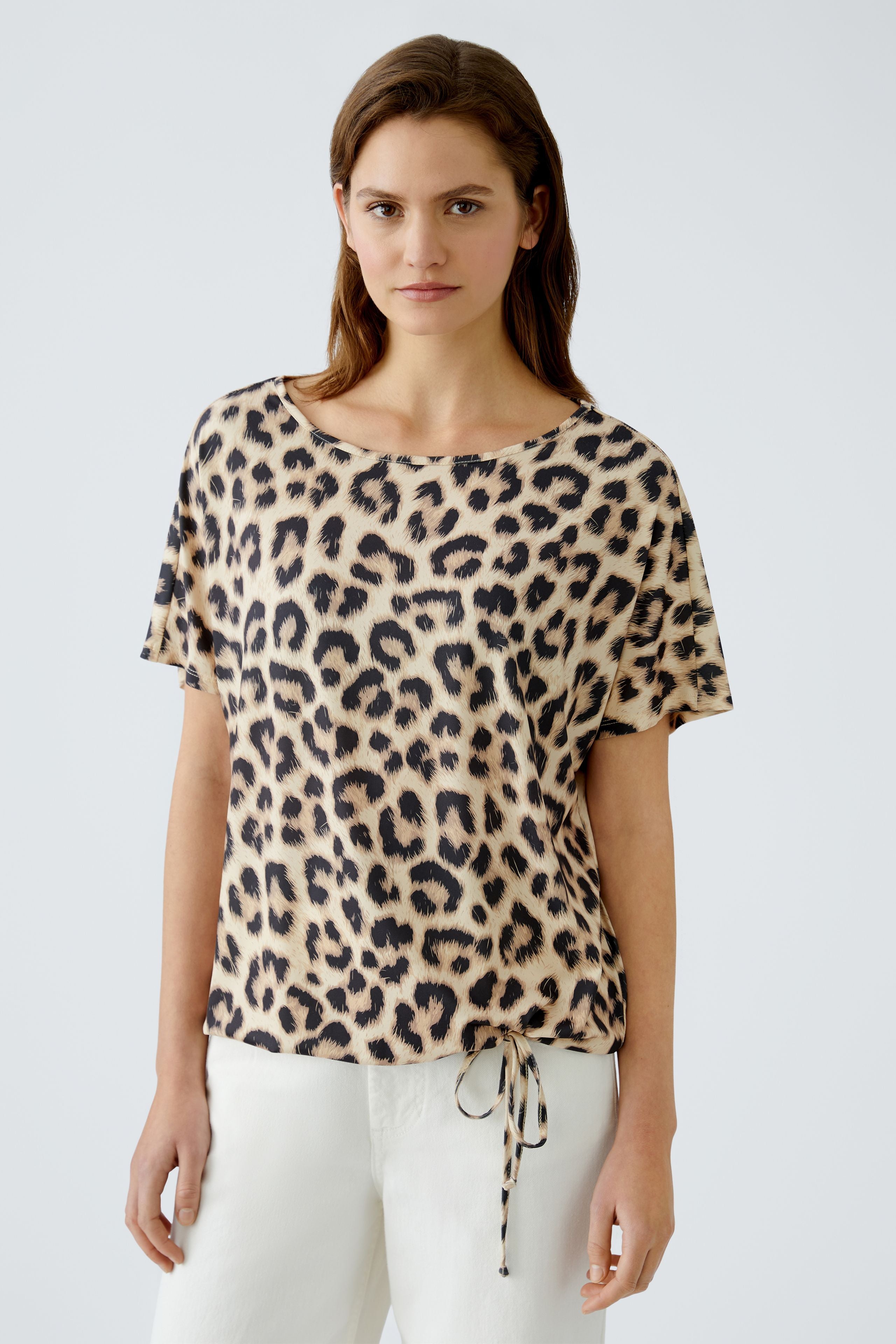 Drawstring Top - Leopard Print