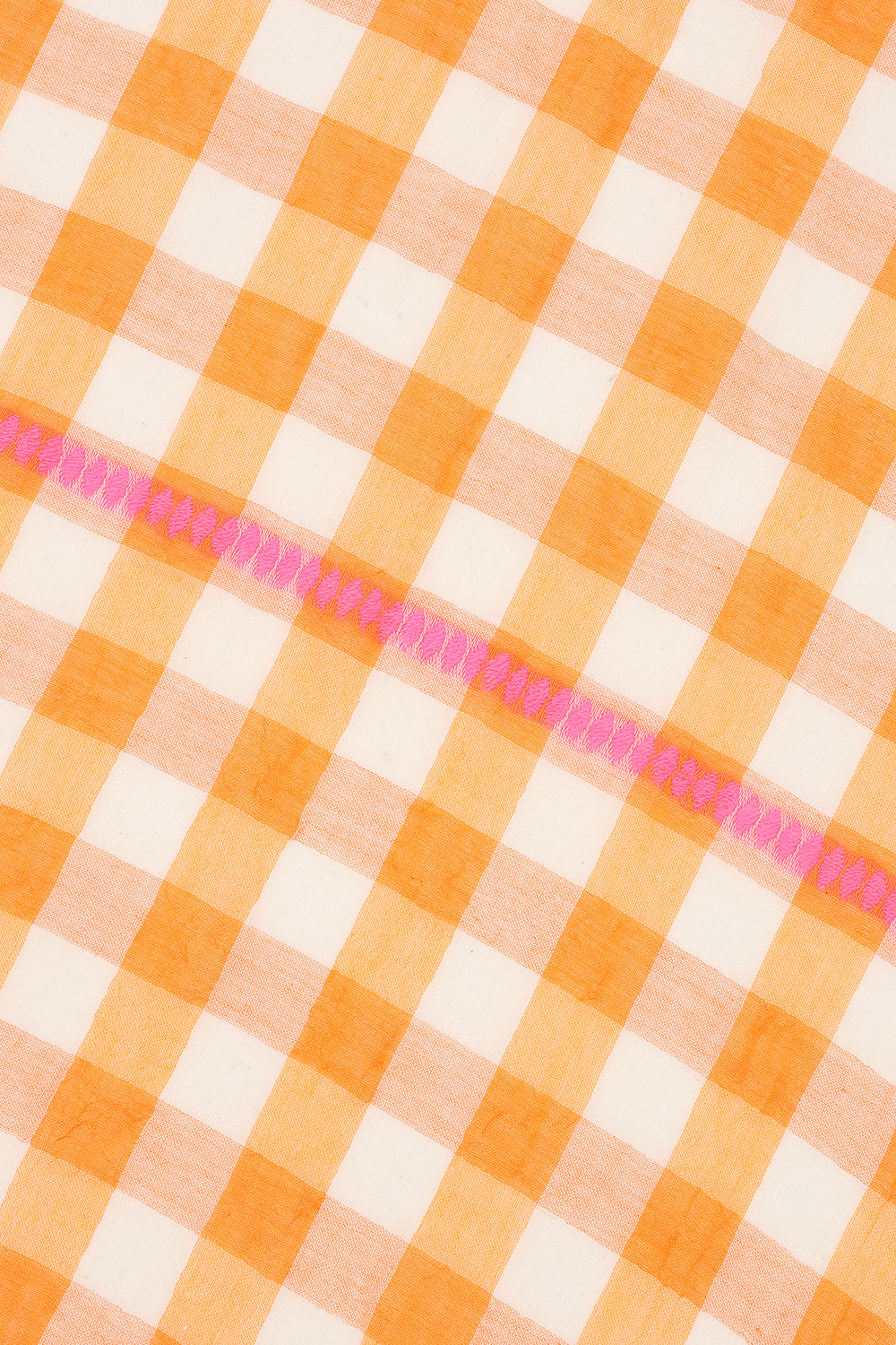 Scarf - Orange/Pink Check