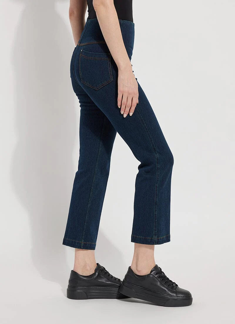 Ankle Grazer Boot Cut Jeans in Indigo