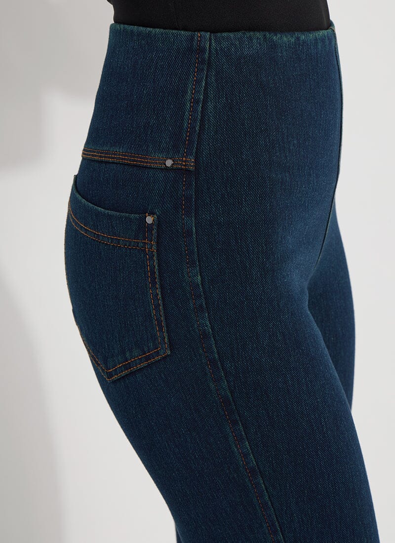 Ankle Grazer Boot Cut Jeans in Indigo