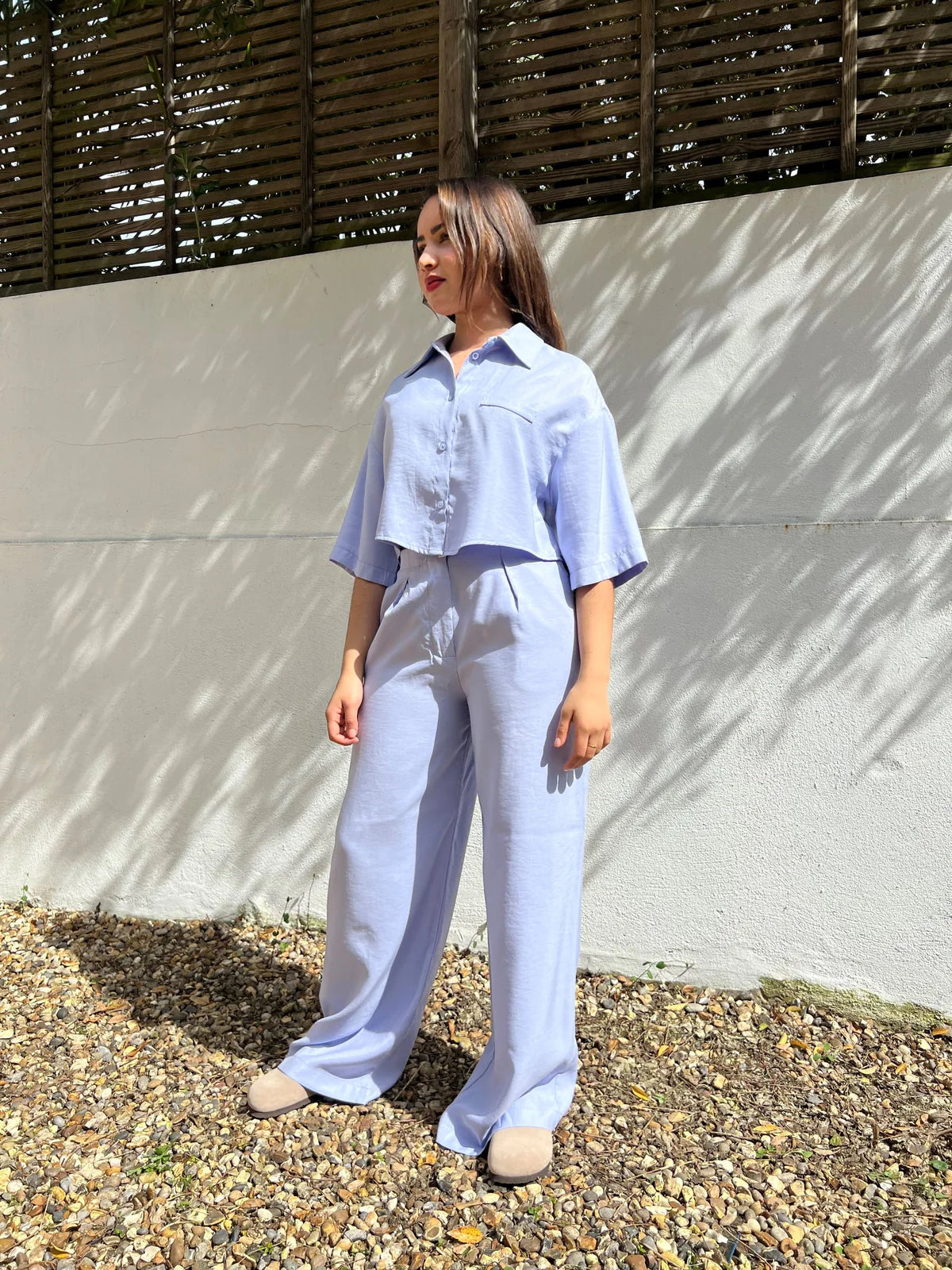 Tomo Trousers in Light Blue