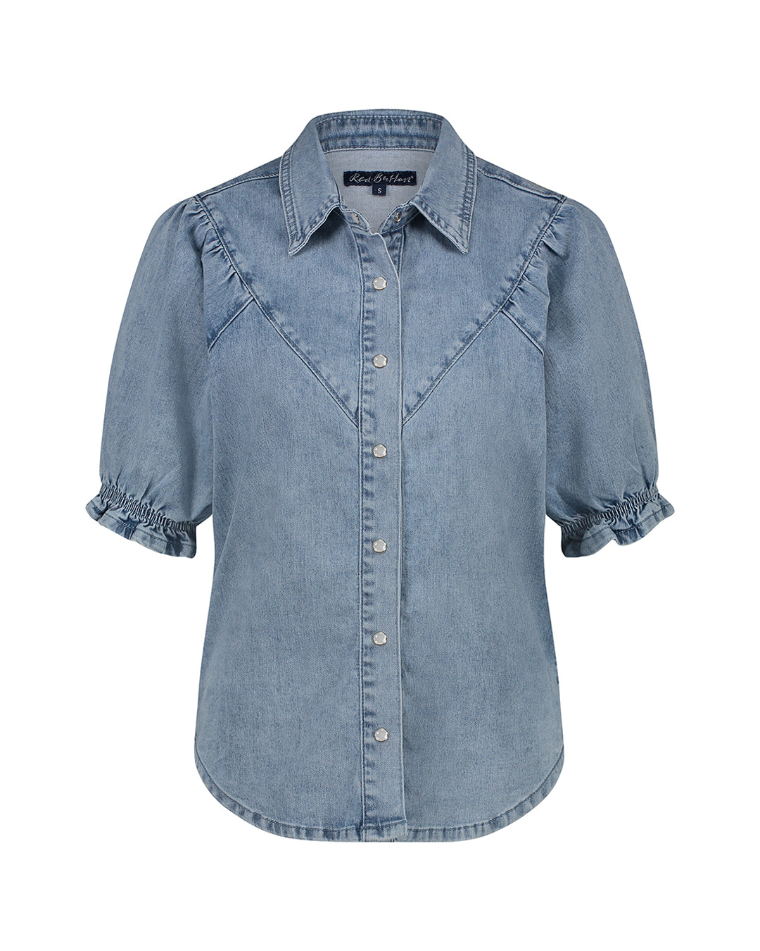 Victoria Blouse  - Light Stone Denim