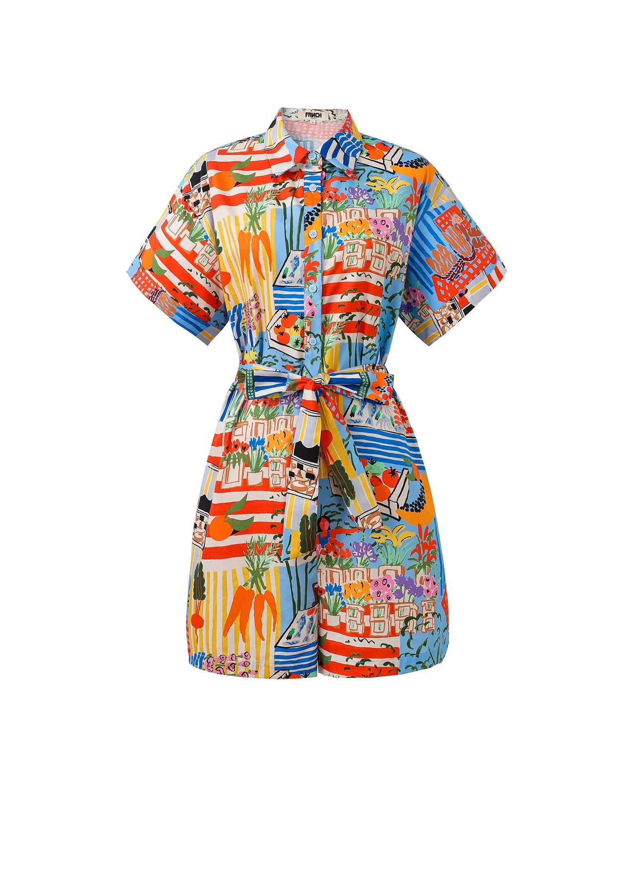 Clemire Playsuit - Multi Blue