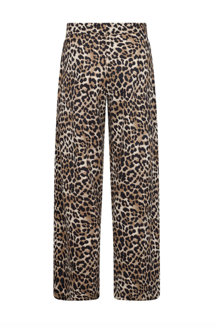 Ophia Wide Leg Jogger - Leopard Print