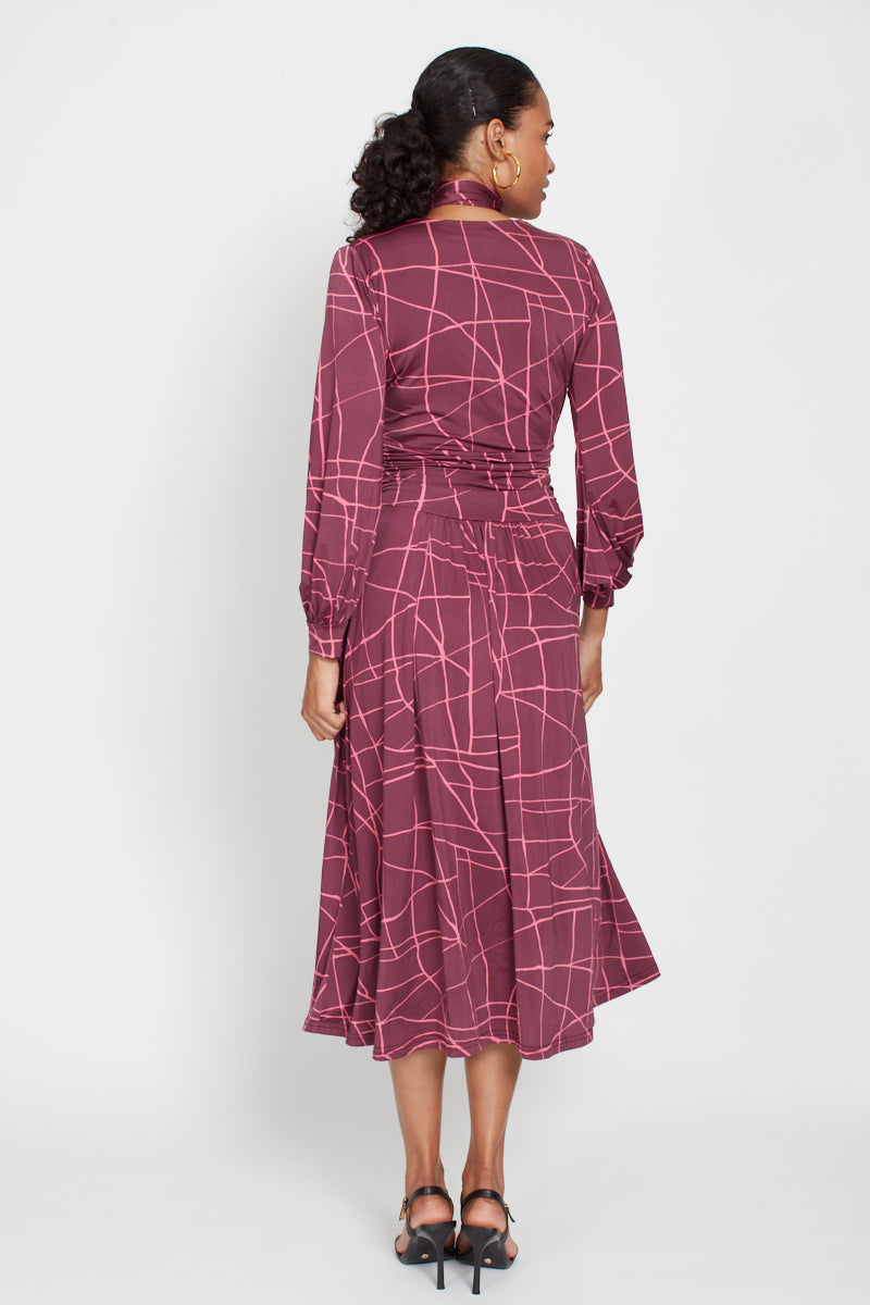 Sharon Midi Dress - Pink Mix