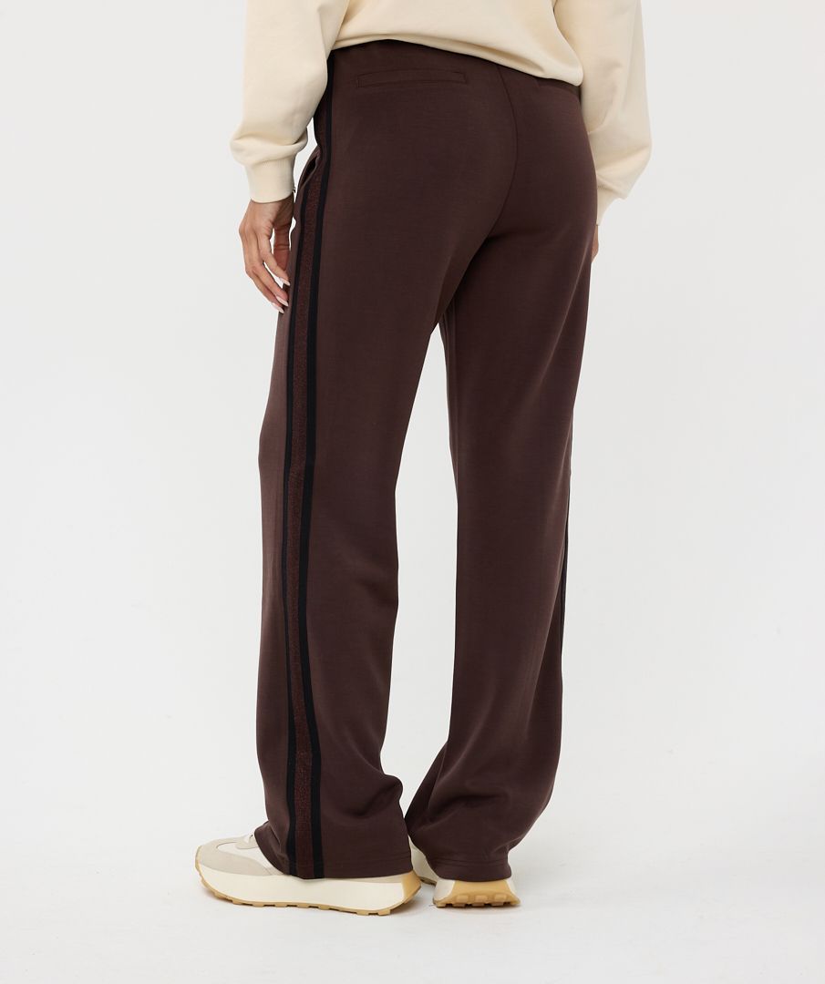 Trousers Lurex Tape Modal - Chocolate