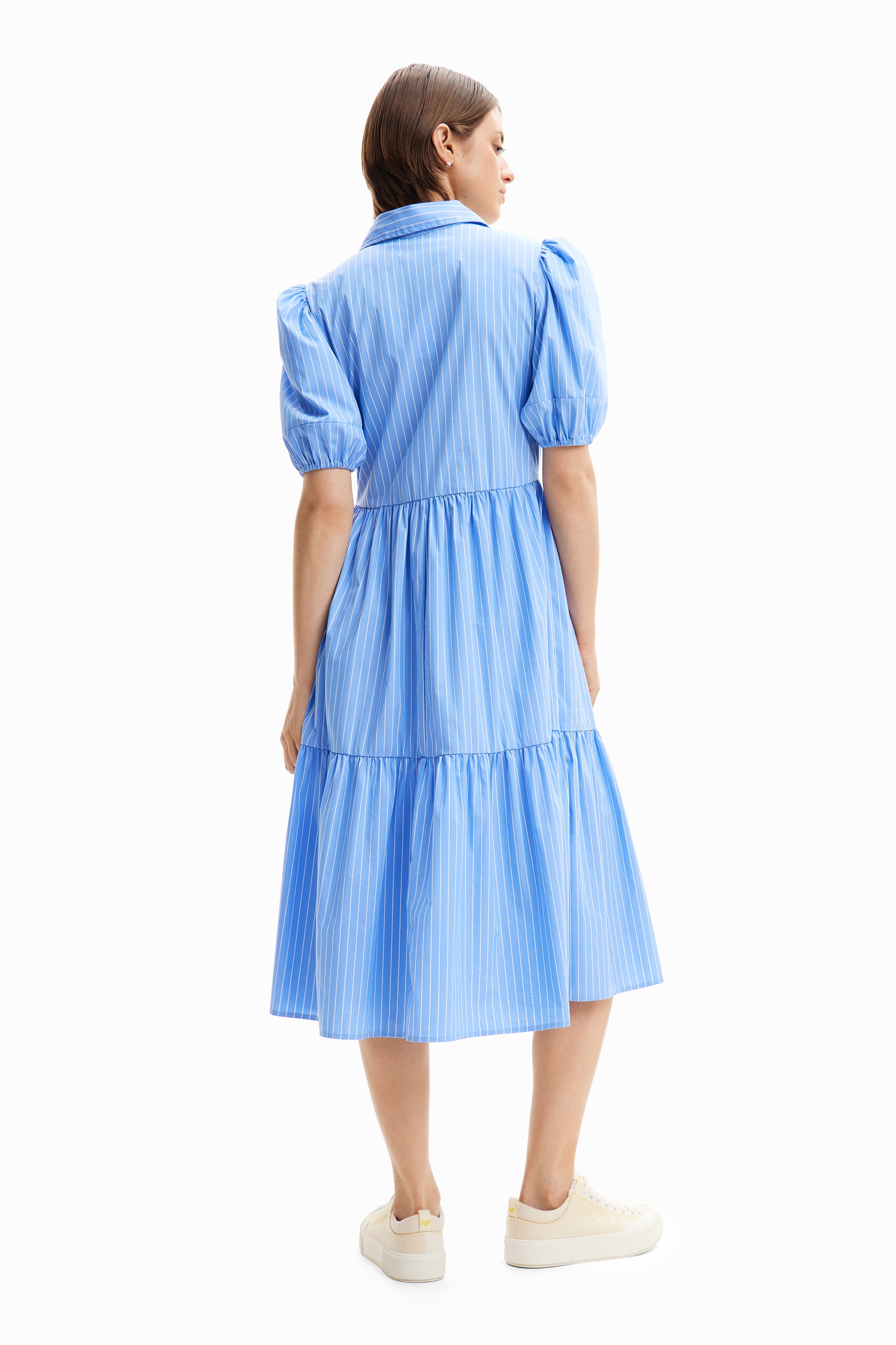 Pinstripe Dress in Blue