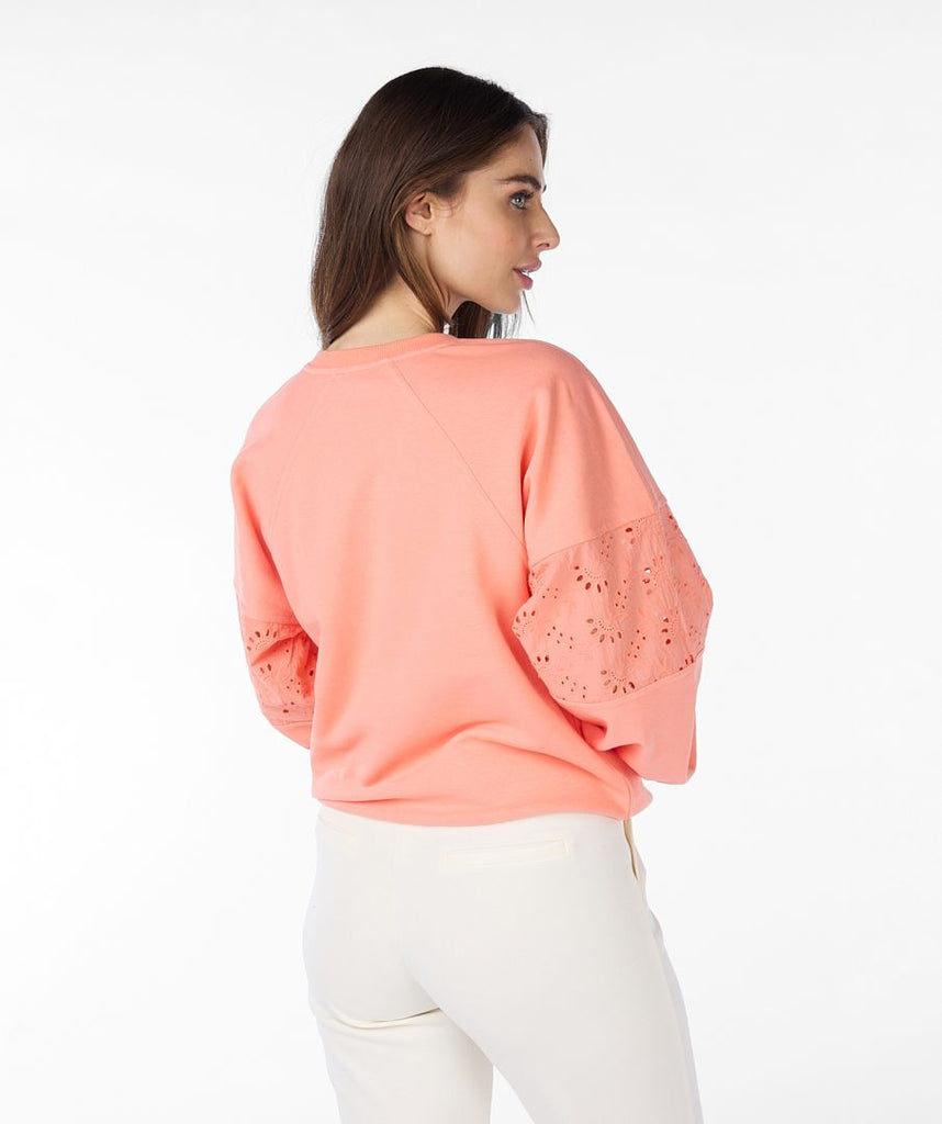 Sweatshirt in Peach