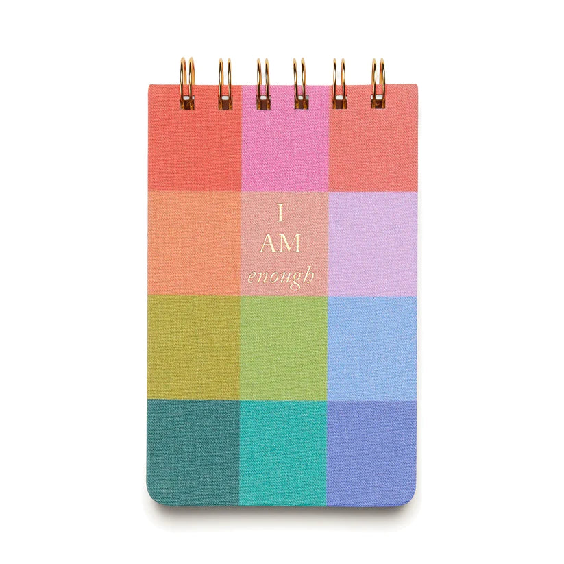 Twin Wire Notepad Rainbow Check