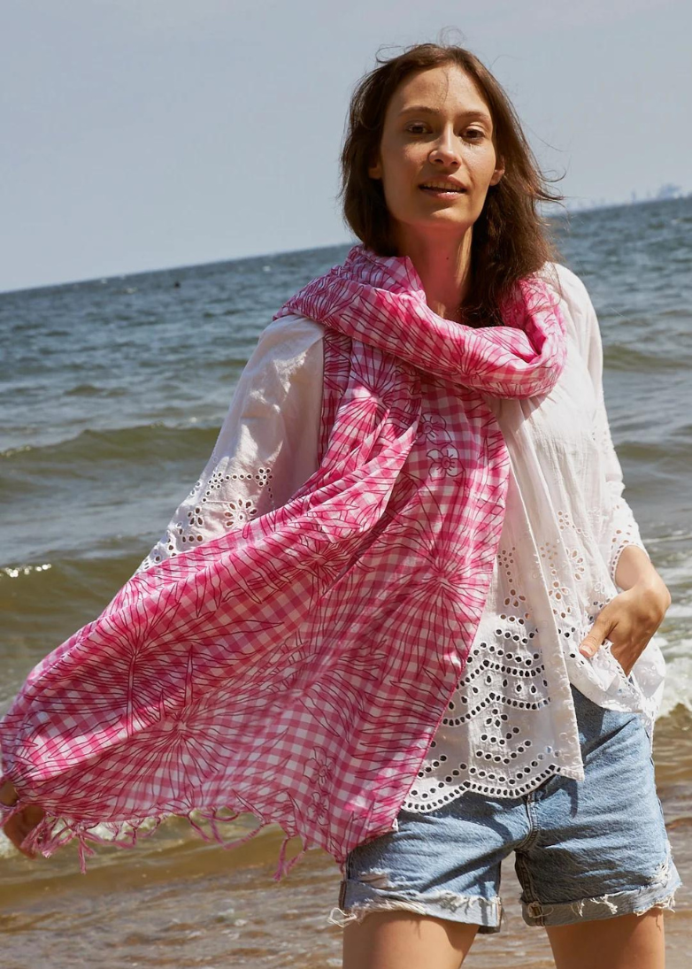 Vichy Scarf in Pink